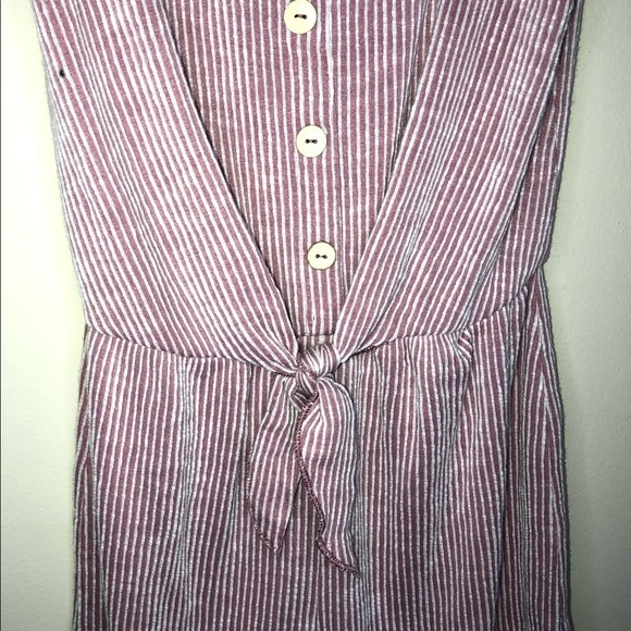 Caution To The Wind Striped Button Front Romper Size Small - Picture 8 of 8